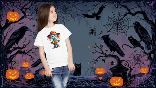 "Hay There! - Adorable scarecrow Girl Tee"